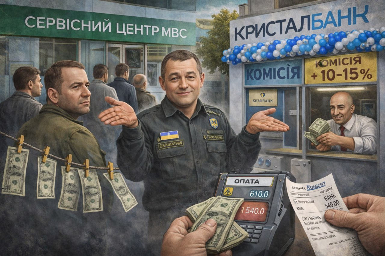 «Кристалбанк» в СЦ МВД: как государственные услуги превратили в частную кассу